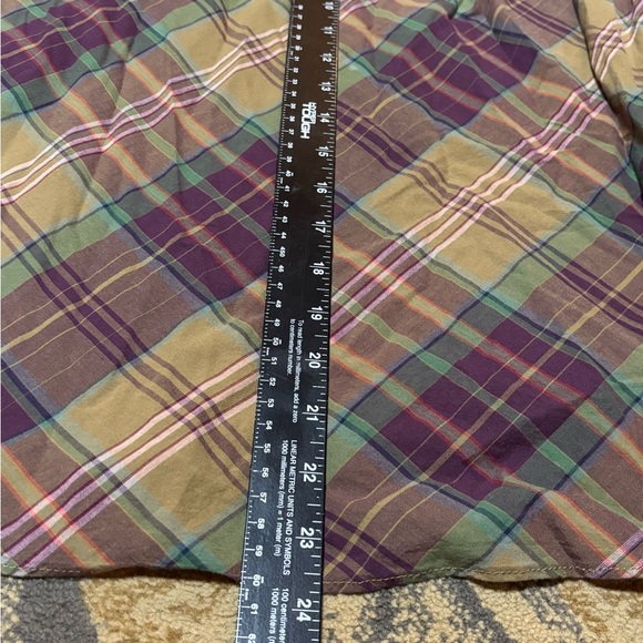 Chaps Plaid Circle Skirt in Purple, Green & Tan with Belt - Picture 5 of 8